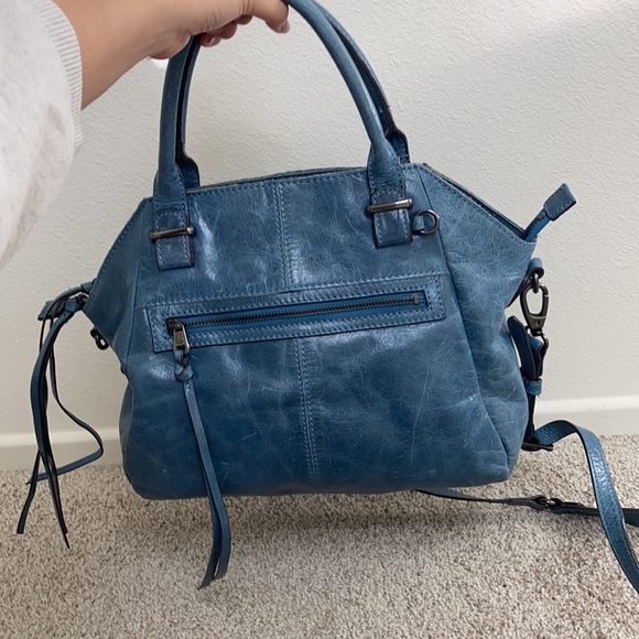 Elliott Lucca Medium Faro Distressed Leather Satchel Bag - Picture 4 of 16